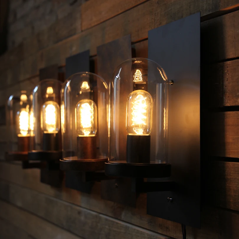 Iron Gl Wall Lamp Vintage Loft Bedroom Lights American Rustic Bar Iron Gl Wall Lamp Vintage Loft Bedroom Lights American Rustic Bar Bed Lighting In Lamps From On Aliexpress Alibaba