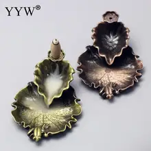 Сплав металлическая горелка для благовоний Арома конусная курильница дым водопад ладан держатель обратного потока лотоса листовки ремесла домашний офис Декор