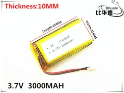 3,7 V 3000 mAh 103565 литий-полимерный литий-po Li ion Перезаряжаемые Батарея ячейки для Mp3 MP4 MP5 gps Оборудование для psp Мобильный bluetooth