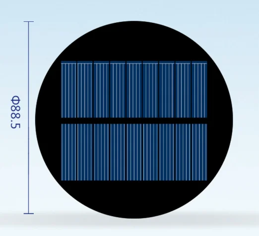 Мини круговой ПЭТ поли панели солнечных батарей 4,5 V 100MA для DIY игрушки/Солнечный газон свет сенсор огни/солнечный фонарик