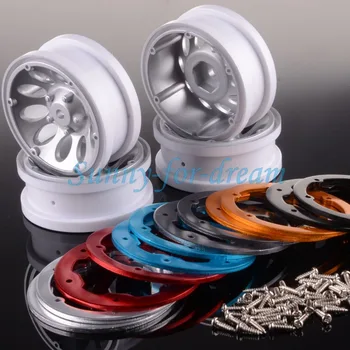 

4XRC 1:10 Climbing Rock Crawler Wheel Rim Wheel Hub D90 HSP CC01 SCX10 4035 BLUE GOLD RED SILVER GARY