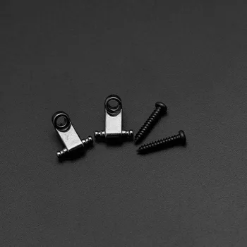 

1Pair Guitar Parts Bridges Electric Guitar Headstock Ball Bearing Press String Buckle Black Durable