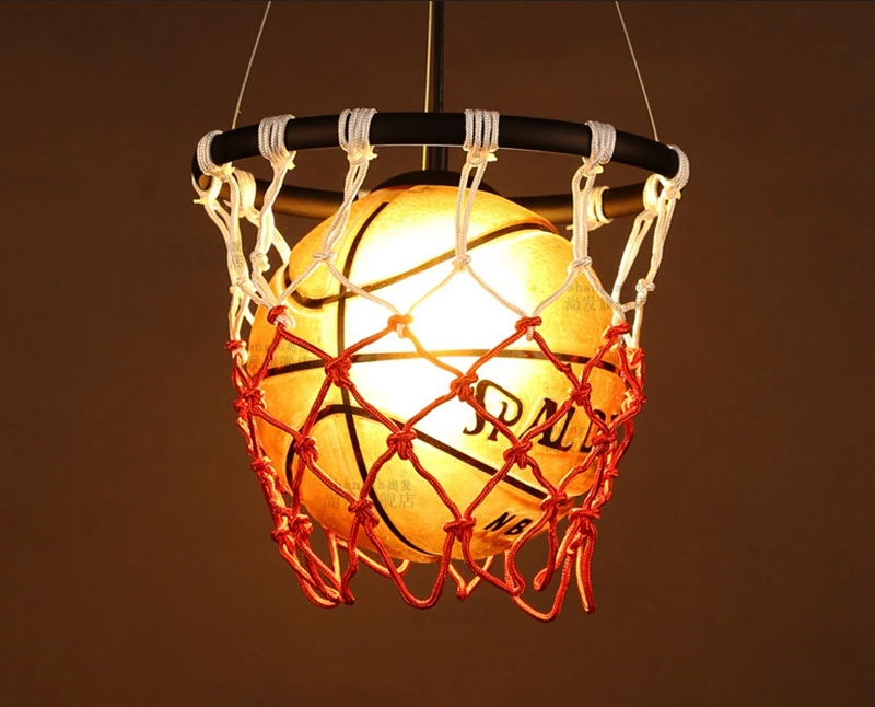 Creative Retro American Style Basketball Theme  Counter Art Decoration for Stadium Chandelier Restaurant Bar Boy Bedroom (5)
