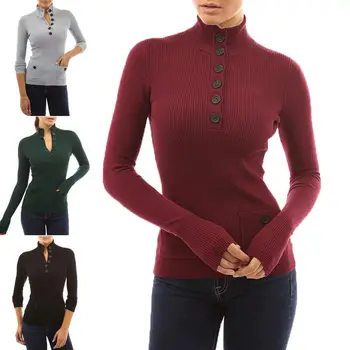 

New Fashion Warm Autumn Winter Women Knitted Sweaters Soft Long Sleeve Casual Loose Outwear Turtleneck Pullovers Sweaters