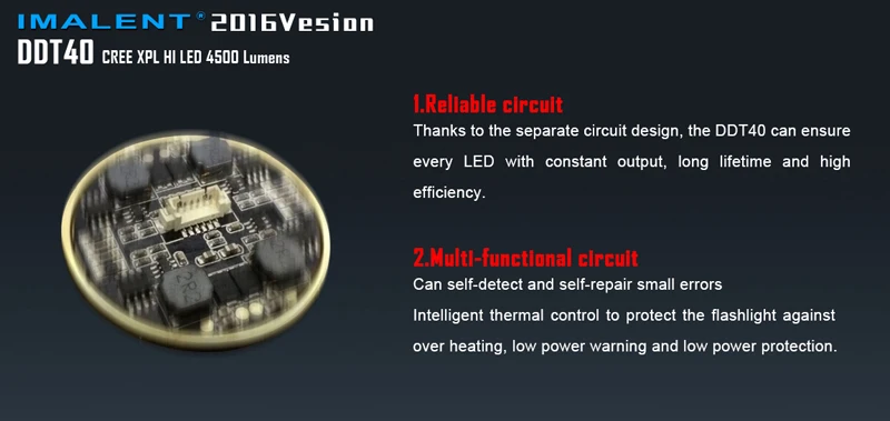 IMALENT DDT40 L2 OLED Intelligence Touch Searchlight 4500 Lumens Flashlight (9)