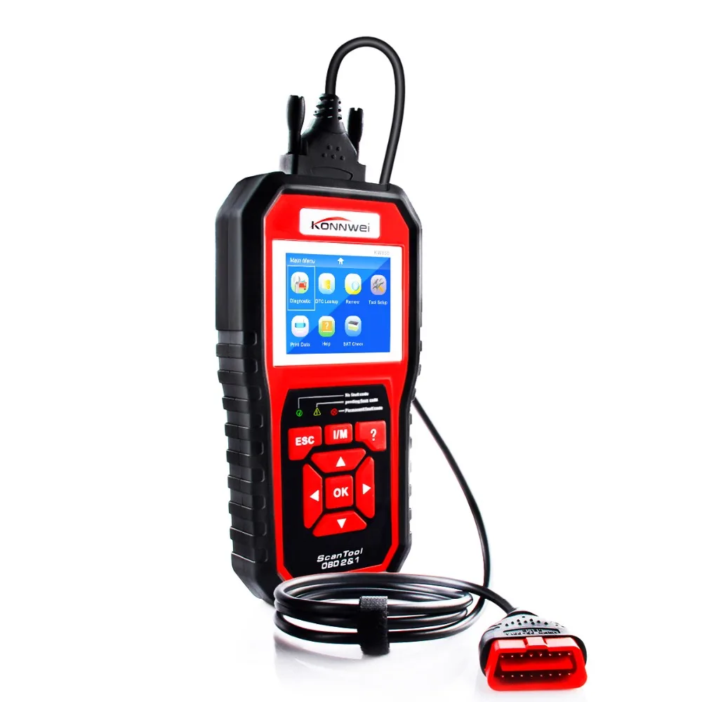 Лучший OBD2 сканер OBD 2 Автосканер KONNWEI KW850 с поддержкой нескольких языков