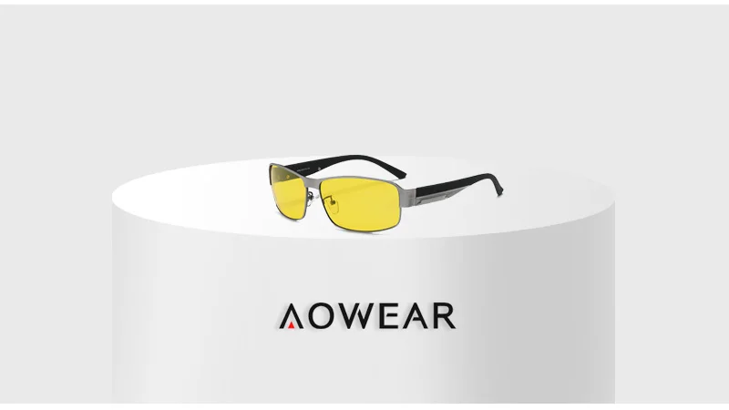 AOWEAR Hd очки для вождения с ночным видением, желтые солнцезащитные очки, мужские поляризованные очки для ночного вождения, очки для вождения, снижают ослепление