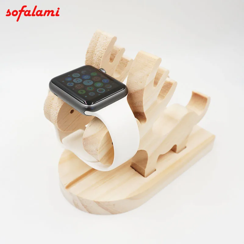 Wooden Elk Shaped Mobile Phone Holder Bracket Desktop Decor Calendar Stand