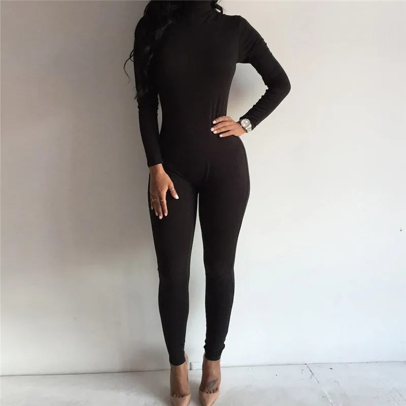 

Women Clothes Zipper Clubwear Bodysuits Playsuit Long Sleeve Bodycon Party Jumpsuit Trousers Bodysuit