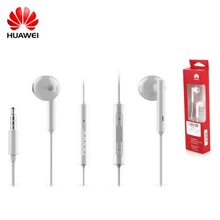 Honor am115 caliente auriculares de 3.5mm con micrófono en la oreja los auriculares música deportes auricular con cable auriculares para samsung iphone xiaomi smartphone
