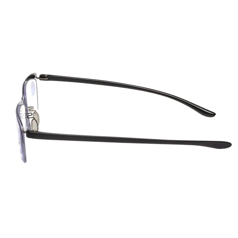 Повседневный анти-синий светильник очки для чтения удобные прогрессивные многофокальные Серебряные очки на заказ фотохромные очки