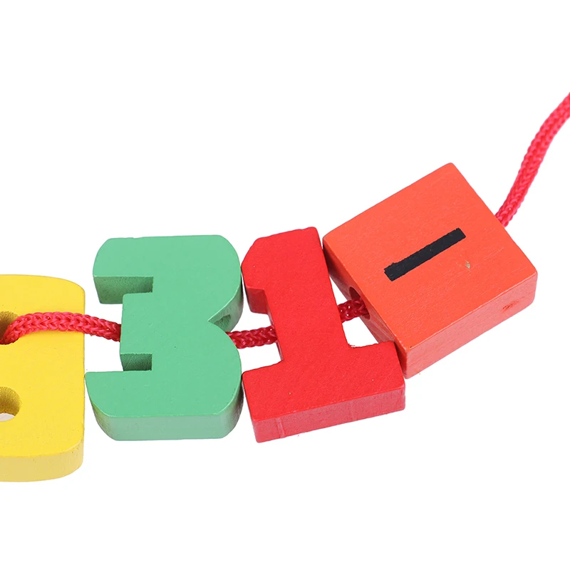 New Wooden toys Baby DIY Toy Cartoon Fruit Animal Stringing Threading Wooden beads toy Educational for Children