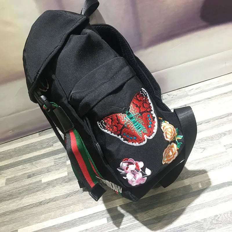  embroidered floral backpacks  kanken fashion women backpack casual canvas schoolbag for girls mochila male or female (5)