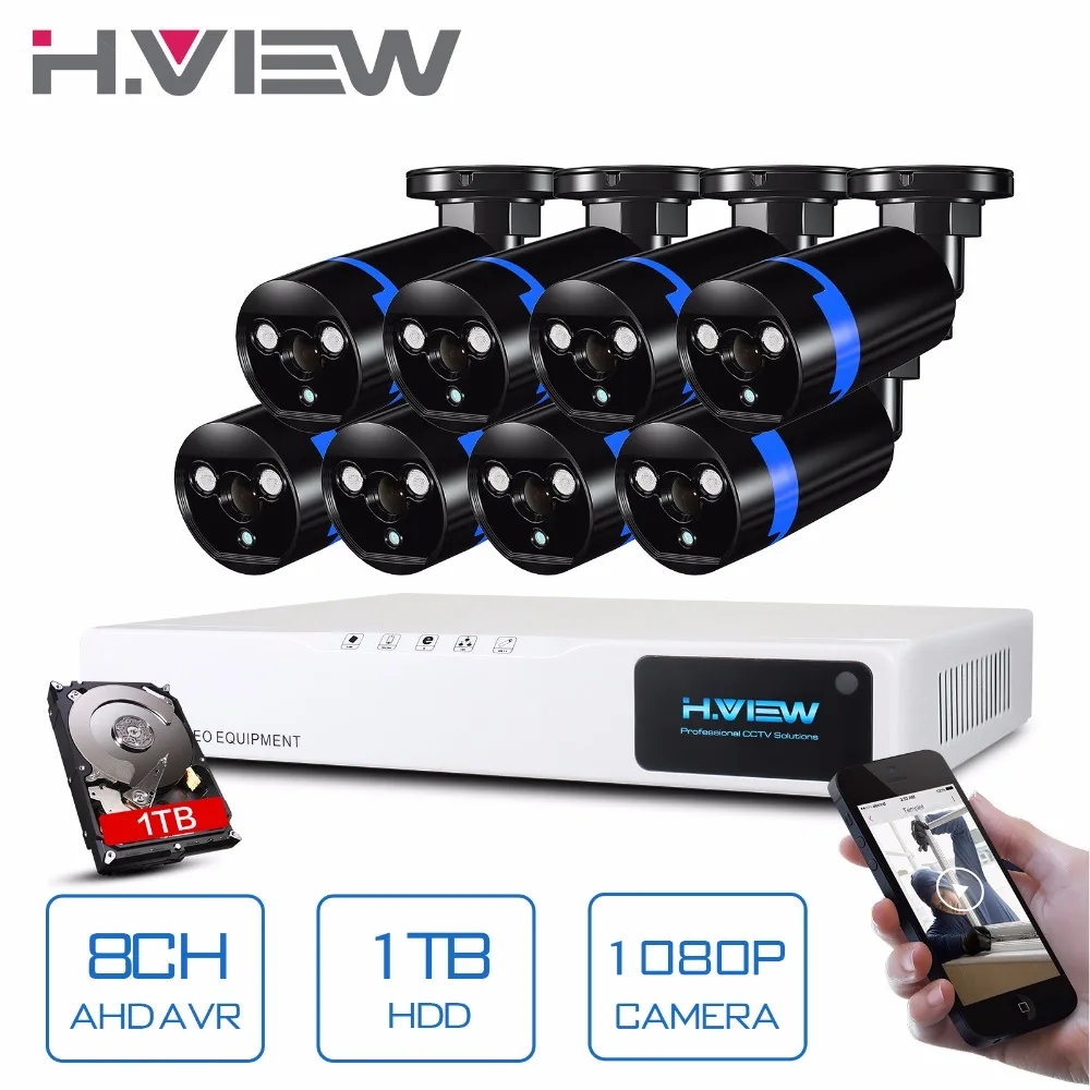H. зрения безопасности Камера Системы 8ch CCTV Системы 8x1080 P CCTV Камера наблюдения Системы комплект Camaras Seguridad дома 1 ТБ HDD H. зрения безопасности Камера Системы 8ch CCTV Системы 8x1080 P CCTV Камера наблюдения Системы комплект Camaras Seguridad дома 1 ТБ HDD
