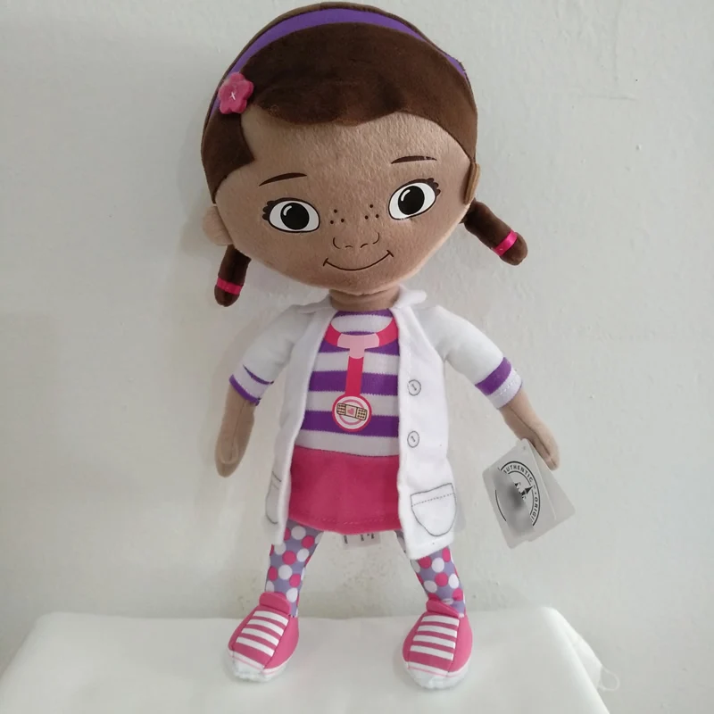 32 см 12,6 ''Оригинальные Плюшевые игрушки Doc McStuffins, Dottie girl и милый голубой дракон, мягкая детская кукла, подарок на день рождения - Цвет: Dottie girl