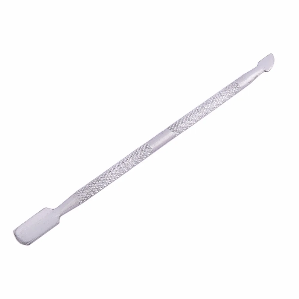 

ROSALIND 1PCS Cuticle Pusher Nail Art Tools 2 Way Spoon Pusher Stainless Steel Essential Cuticle Pedicure Manicure Care Cleaner