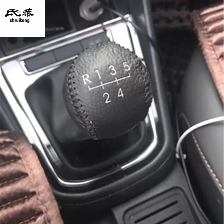 Чехол из натуральной кожи для ручного тормоза и стояночного AT / MT 2012 2018 Volkswagen VW JETTA
