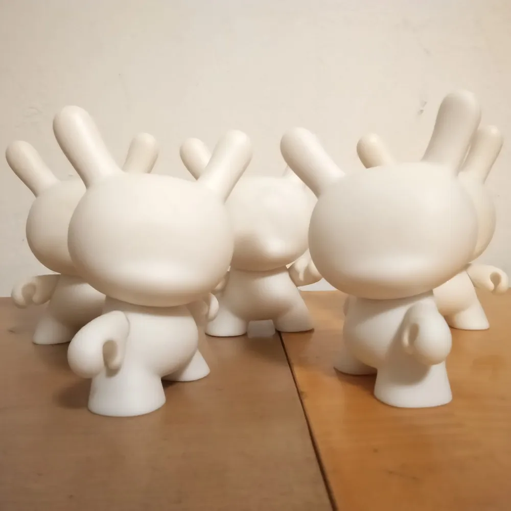 Оптовая продажа 5 шт./компл. 4 дюйма Kidrobot Dunny DIY Краски фигурку белый Цвет с opp