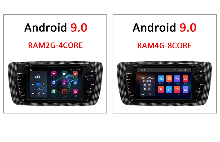 Clearance DSP AV Output Android 9.0 64G 2 DIN DVD PLAYER For SEAT IBIZA 4G RAM 8 Core GPS Navigation Radio Stereo Navigation IPS SCREEN PC 5