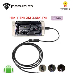 1 шт. 1 м/1,5 м/2 м/3,5 м 5,5 мм эндоскоп камера USB Android эндоскоп Водонепроницаемый 6 светодиодный бороскоп Инспекционная камера для Android pc