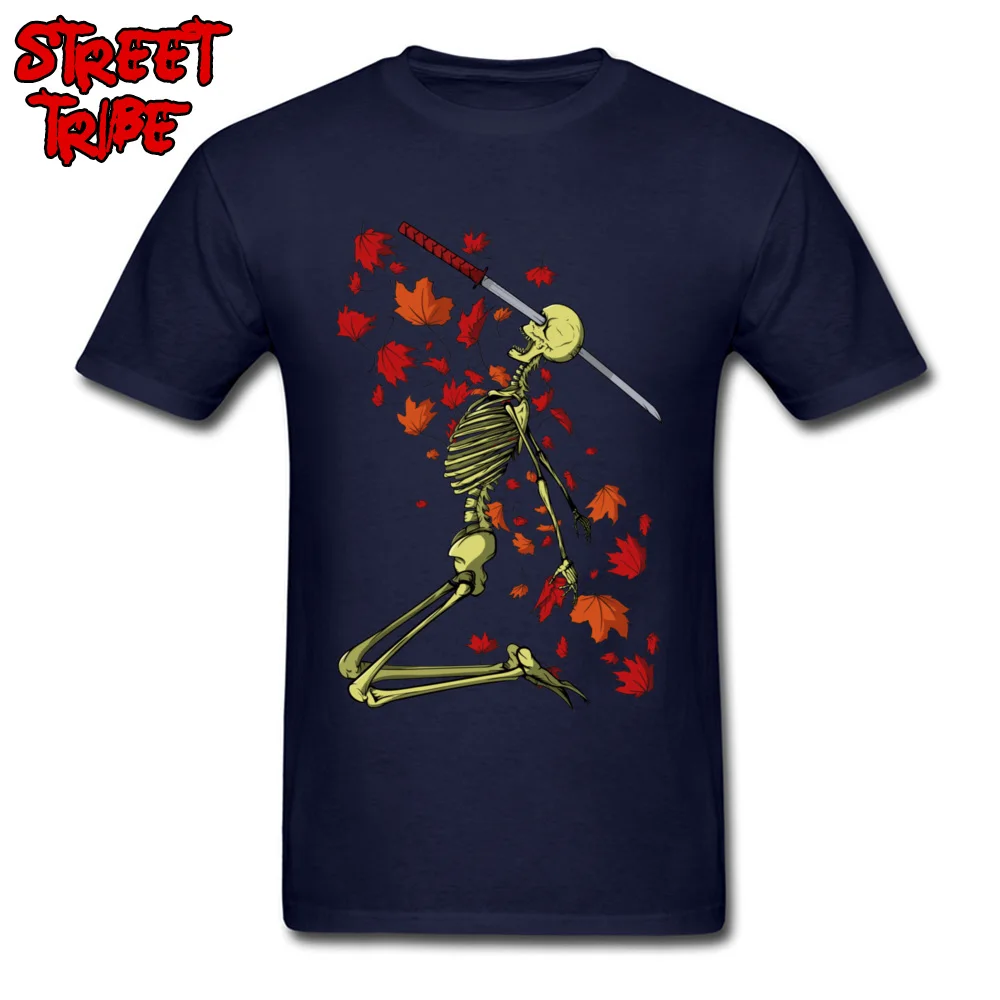 Autumn Fallen Thanksgiving Day Cotton Fabric O Neck Tops Shirts Short Sleeve Casual T-Shirt On Sale Custom Tshirts Autumn Fallen navy