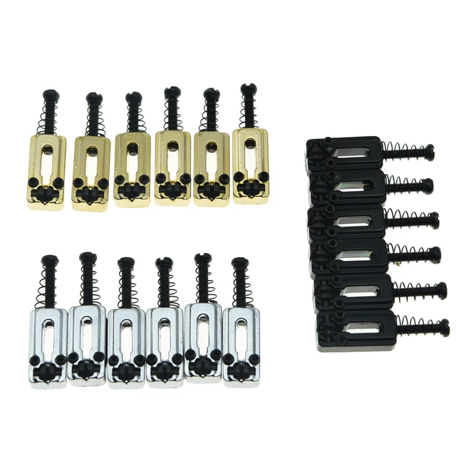 Buy KAISH Set of 6 Modern Electric Guitar Tremolo Bridge Roller Saddles Saddle