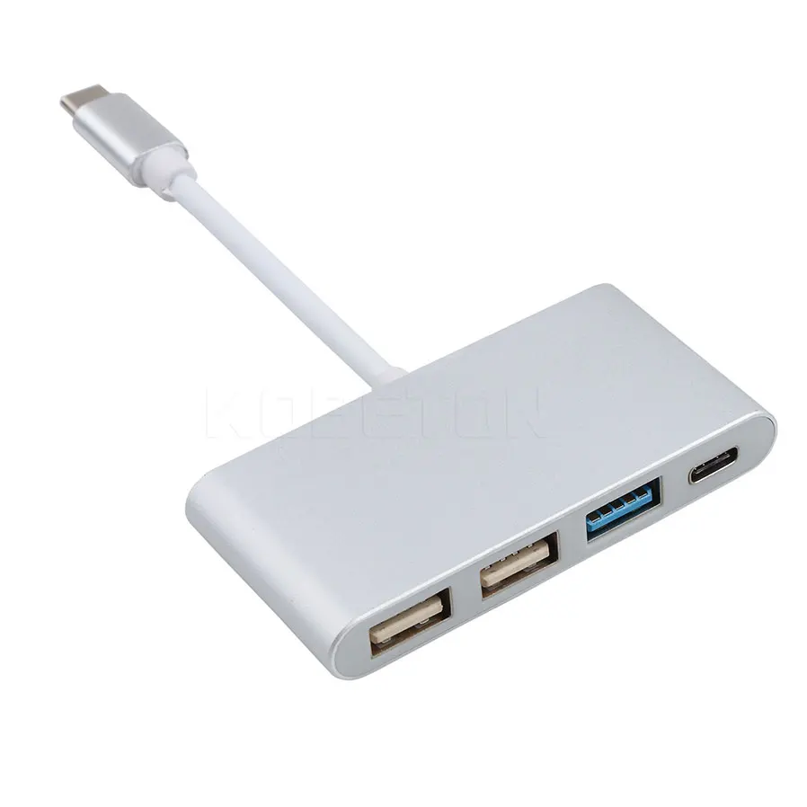 Kebidu Тип C док-станция USB 3,1 до 4-Порты и разъёмы USB3.0 USB2.0 Тип-C адаптер из алюминиевого сплава(13 см) 5GFor Pro Телефон Macbook клавиатуры HD Мышь