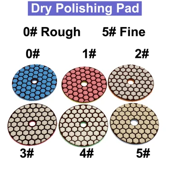 

5pcs 80mm 100mm Dry polishing pad Sharp type Flexible diamond polishing pad For Granite Marble Stone Sanding Disc