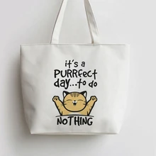Lucky cat happy day японского Аниме Холст Tote сумки сумка для покупок с персонажем из мультфильма шоппер продуктовый мешок GA790
