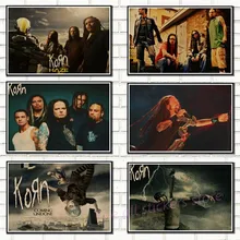 Korn Vintage Retro rock banda de música guitarra mate papel Kraft Poster pared pegatina hogar Decoración/6025