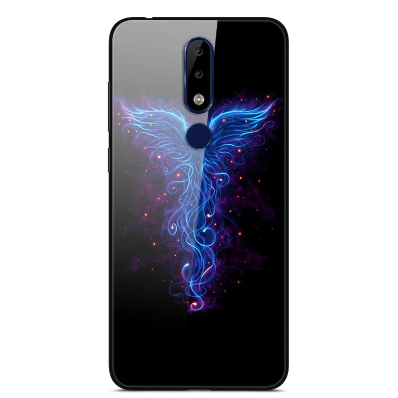 Tempered Glass Case For Nokia 5.1 Plus Case Hard PC Colorful Back Cover For Nokia 5.1 Plus Phone Case Bumper NokiaX5 5.1Plus