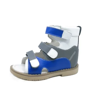 

Toddler Boys Genuine Leather Orthopedic Mixed Blue and Red Sandals Shoes Children Girls for Summer Outdoor Shoes for Kids
