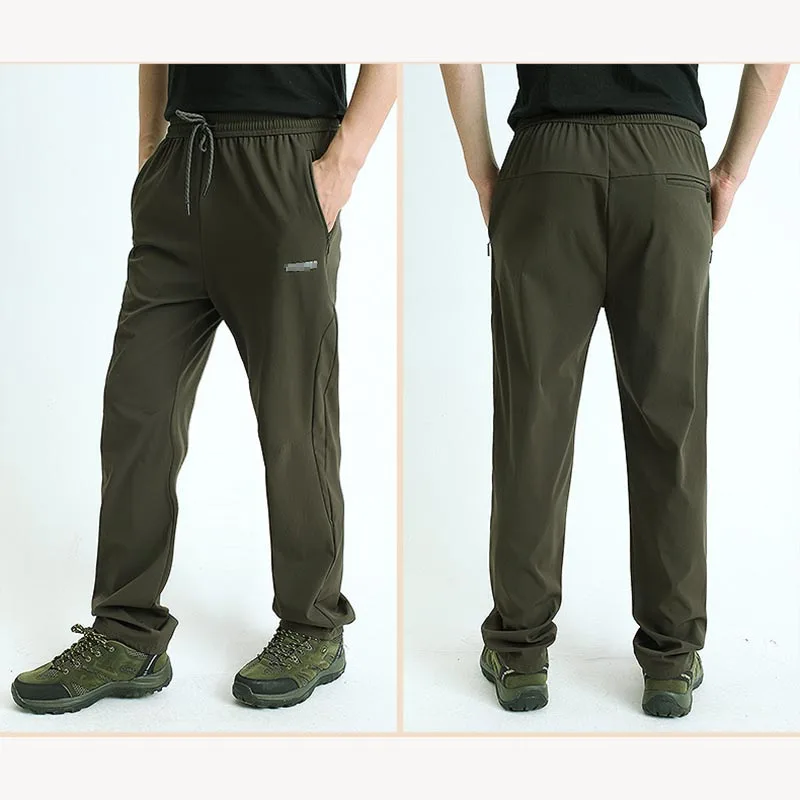 New Fashion Men Casual Punch Pants Elastic Loose Baggy Quick Dry Nylon