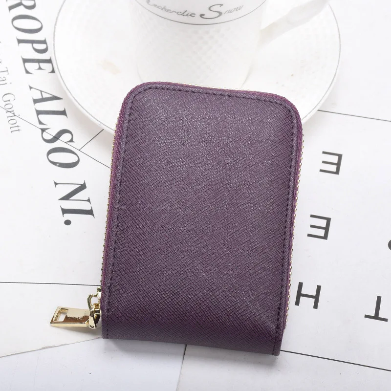 RFID натуральная сафьяно кожа Женский бумажник для мужчин чехол для карт большой емкости кредитные карты бумажник карты id Держатели - Цвет: purple
