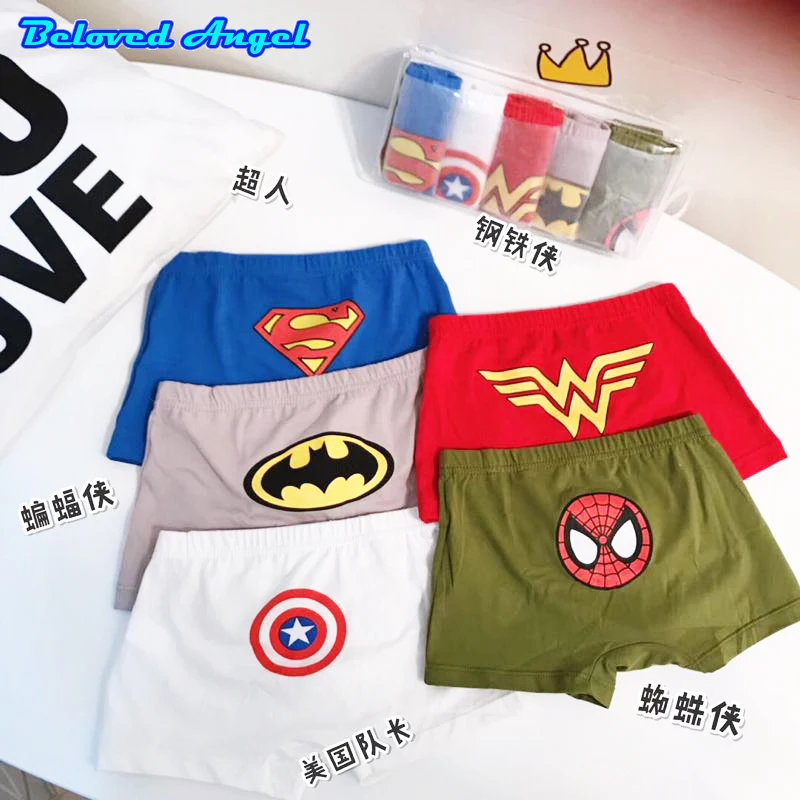 

5pcs/lot Kids Panties Boys Boxer Underwear Lovely Cartoon Boxer Fashion Children's Cotton Underpants Boy Shorts Mixed Color
