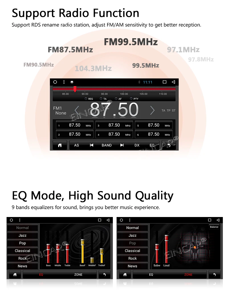  Car Radio Stereo Android 8.1 Oreo 2GB+ 32GB Car Stereo Radio Octa Core with Bluetooth GPS Navigatio