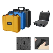 370*285*105 мм защитный инструментальный ящик ударопрочный герметичный кейс оборудование чемодан ударопрочный с губкой с логотипом
