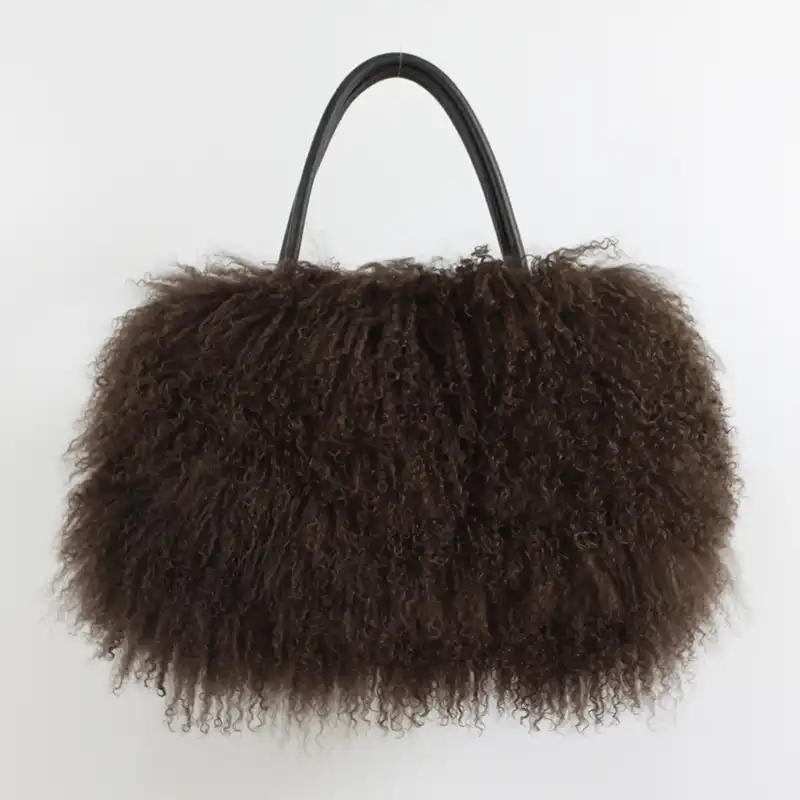 mongolian fur purse