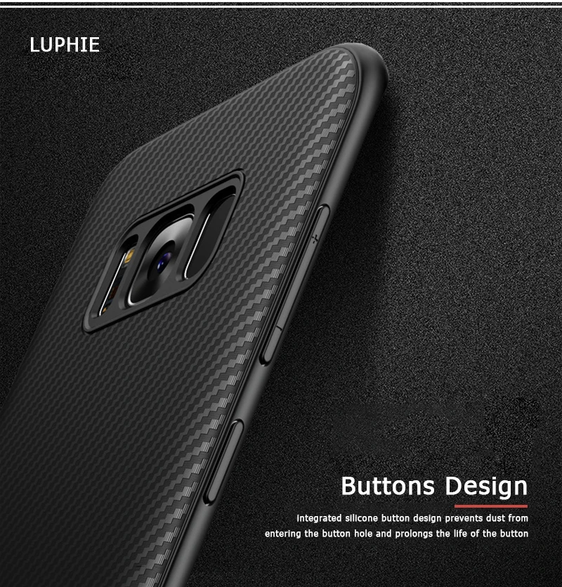 LUPHIE Luxury Case For Samsung Galaxy S9 S8 Plus Note 8 9 Carbon Fiber case cover  (8)