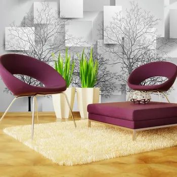 

Home Decor Wall Papers Modern 3D Tree Photo Wallpaper Mural Living Room Bedroom Wallcovering Self Adhesive Vinyl/Silk Wallpaper