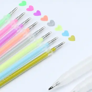 

10pcs Pen Refills Glitter Highlighter Gel Pen Core for Drawing Painting Marker Stationery School Office Supplies