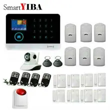 SmartYIBA 3G WCDMA/CDMA WiFi Wireless Smart Burglar Security Alarm System RFID IOS Android APP Remote Control Video IP Camera
