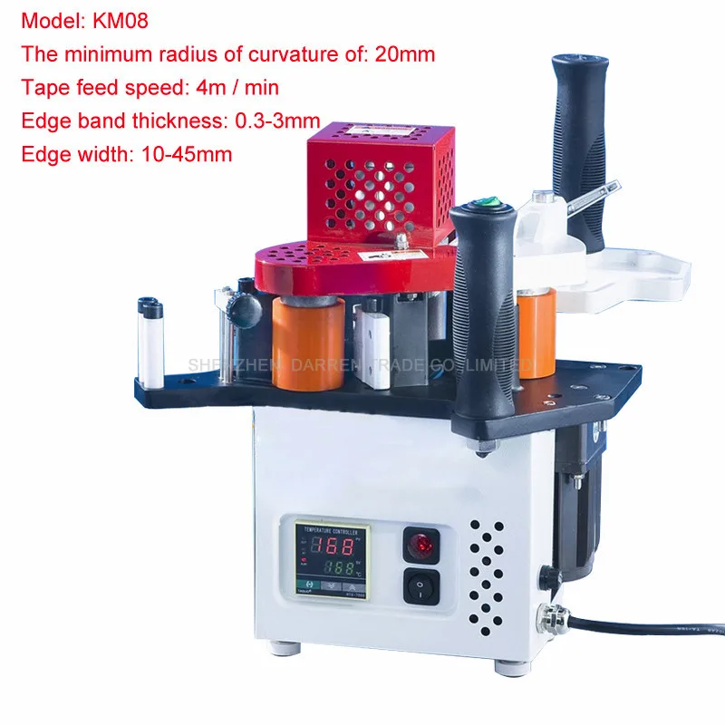 1 шт. 110 В/220 В KM08 Деревообработка Портативный Бандер кромки машина с краю Толщина 0.3~ 3 мм
