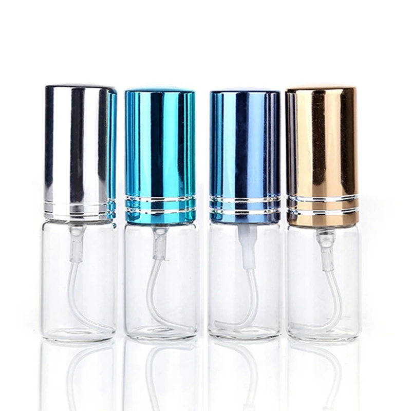 

1pcs 5ml/10ML Portable Colorful Glass Refillable Perfume Bottle With Atomizer Empty Cosmetic Containers With Sprayer For Travel