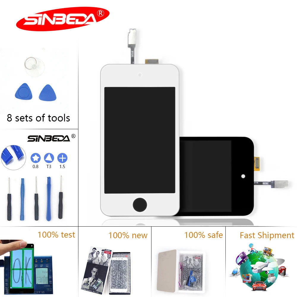 ЖК дисплей Sinbeda для Apple iPod Touch 4 сенсорный экран дигитайзер замена 4|Экраны