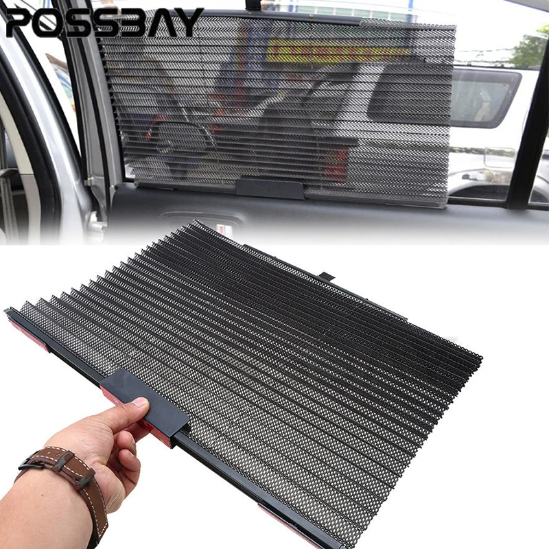 POSSBAY Universal Folding Car Sun Visor Mesh Insulation Side Window