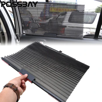 

POSSBAY Universal Folding Car Sun Visor Mesh Insulation Side Window Windshield Shade 520mm*460mm Auto Curtain Window Film