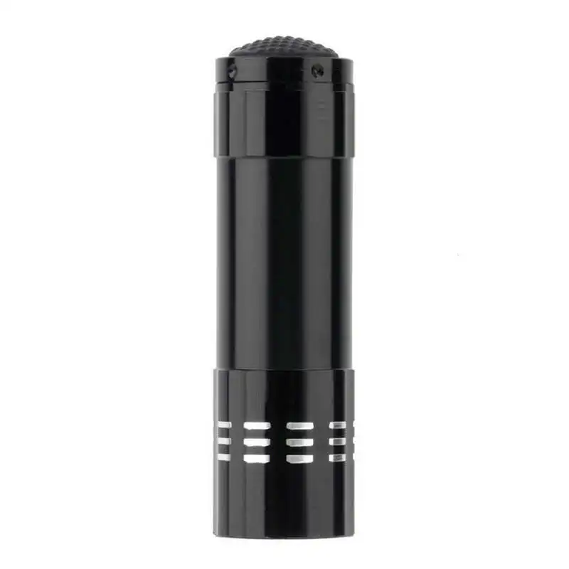  Super bright Mini Aluminum UV Ultra Violet 9 LED Flashlight Blacklight Torch Light Lamp powerful led flashlight #4S6 (2)