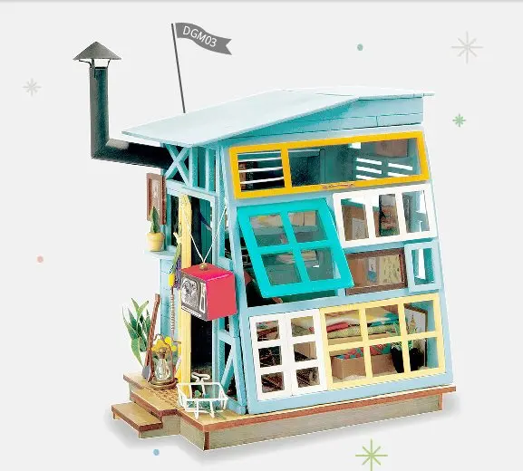 

Robotime 3D DIY Mini Doll House Wooden Puzzle Handmade Home Miniature DGM03