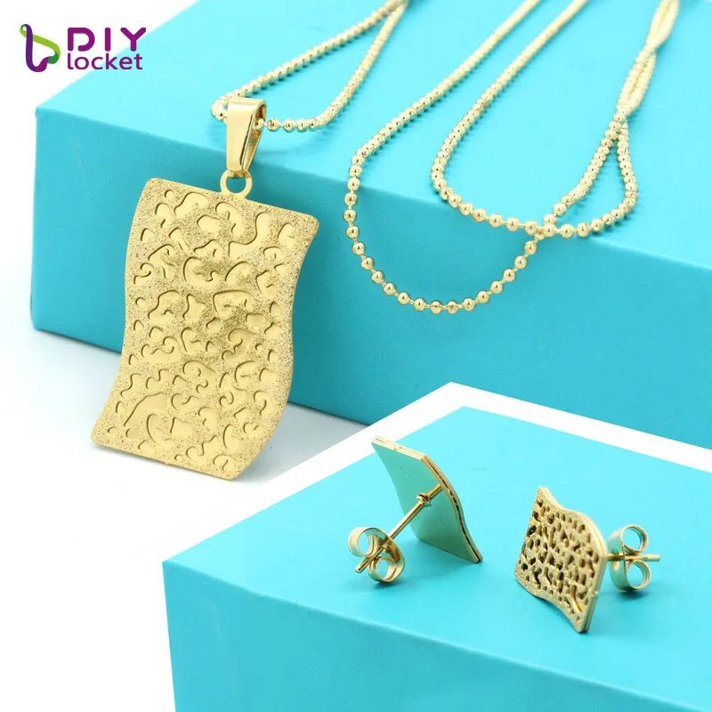 Stainless Steel Jewelry Sets Silver and Gold color Jewelry Set Wedding Jewerly for Women Classic